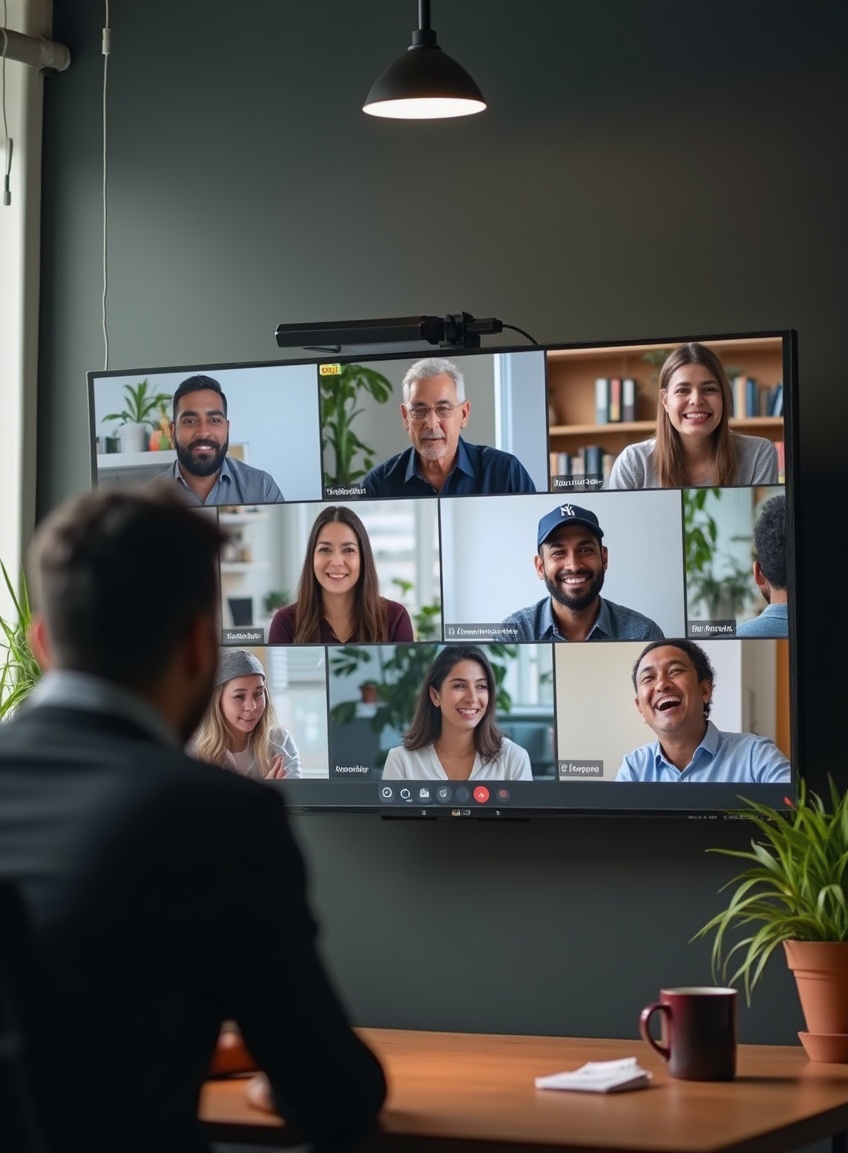 Startup Team on a Middle of zoom call talking